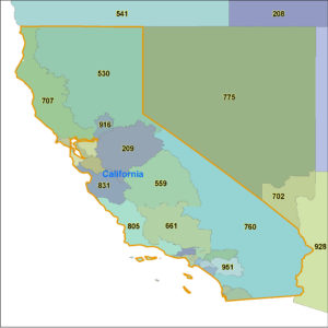 California-area-code