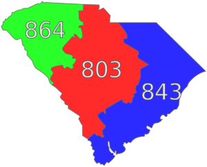 South-Carolina-area-codes