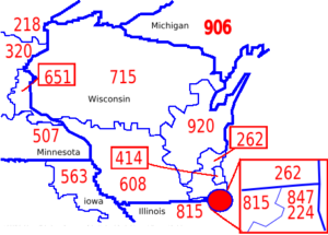 Wisconsin-area-codes